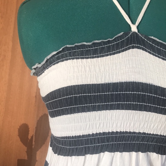 Large Exist Navy and White striped Dress - Picture 6 of 7